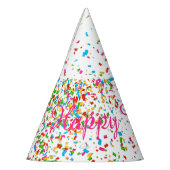 Chapeaux De Fètes Confettis colorés (Gauche)