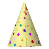 Chapeaux De Fètes Confettis multicolores (Dos)