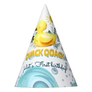 Chapeaux De Fètes Cool jaune 1er canard en caoutchouc invitations d'