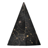 Chapeaux De Fètes Corps céleste d'or et de noir (Dos)