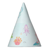 Chapeaux De Fètes Couleur d'eau de mer fête d'anniversaire (Droite)