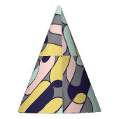 Chapeaux De Fètes Couleurs pâles géométriques : Motif rétro (Dos)