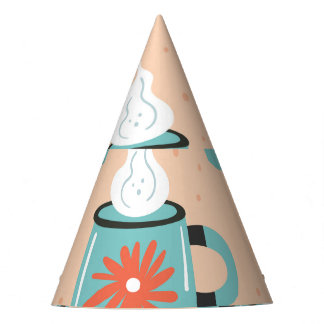 Chapeaux De Fètes Coupe bleu clair Motif sans voile.