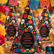 Couronne de Fête Florale Mexicaine Noire Quinceañe