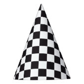 Chapeaux De Fètes Course de voiture / Motif d'échecs + votre backgr. (Devant)