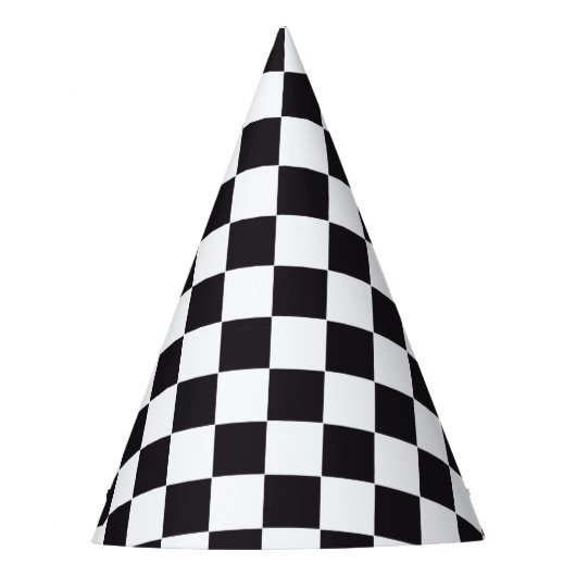 Chapeaux De Fètes Course de voiture / Motif d'échecs + votre backgr. (Devant)