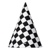 Chapeaux De Fètes Course de voiture / Motif d'échecs + votre backgr. (Gauche)