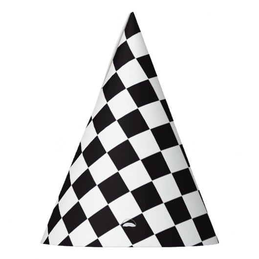 Chapeaux De Fètes Course de voiture / Motif d'échecs + votre backgr. (Gauche)
