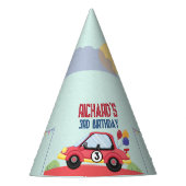 Chapeaux De Fètes Course de voitures de course thème d'anniversaire (Devant)