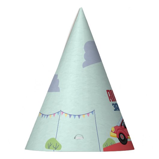 Chapeaux De Fètes Course de voitures de course thème d'anniversaire (Gauche)