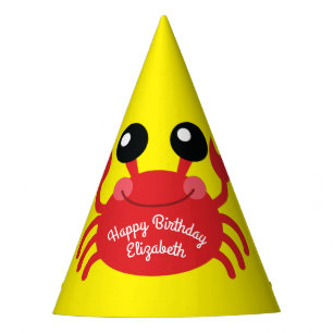 Chapeaux De Fètes Crabe Anniversaire Soirée Cartoon Enfants