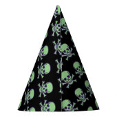 Chapeaux De Fètes Crâne vert casquettes de la fête noire (Dos)