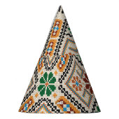 Chapeaux De Fètes Crochet ukrainien : Motif artisanal ethnique. (Gauche)