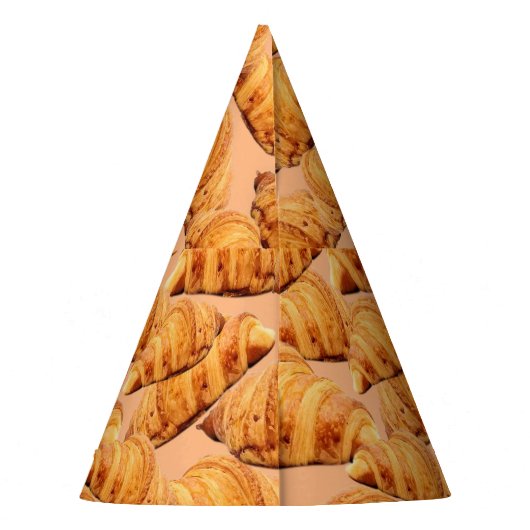 Chapeaux De Fètes croissant d'or, motif sans couture de boulangerie. (Dos)