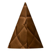 Chapeaux De Fètes Cuir Brown, dessin motif rhombus (Dos)