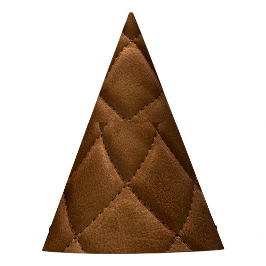 Chapeaux De Fètes Cuir Brown, dessin motif rhombus (Devant)