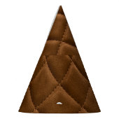 Chapeaux De Fètes Cuir Brown, dessin motif rhombus (Gauche)