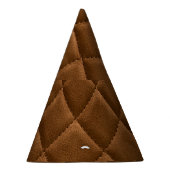 Chapeaux De Fètes Cuir Brown, dessin motif rhombus (Droite)