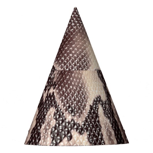 Chapeaux De Fètes Cuir serpent : texture brune transparente (Devant)