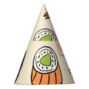 Chapeaux De Fètes Cuisine sushi, design motif sans soudure.
