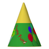 Chapeaux De Fètes Cupcake vert jaune Casquettes d'anniversaire (Droite)