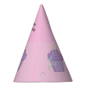 Chapeaux De Fètes Cupcakes Violets Avec Bougies Anniversaires (Droite)