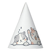 Chapeaux De Fètes Curious Paws - Cute Cats Friends Peeking (Gauche)