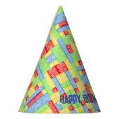 Chapeaux De Fètes Custom Building Block Birthday Party Hat (Gauche)