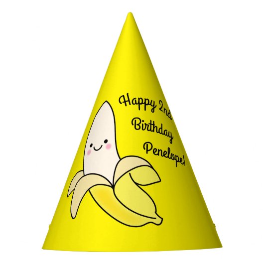 Chapeaux De Fètes Cute Anniversaire de enfant banane Kawaii (Devant)