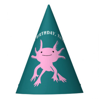 Chapeaux De Fètes Cute Axolotl Pink Salamander Birthday Party