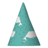 Chapeaux De Fètes Cute baleine blanche Lumière Turquoise (Droite)