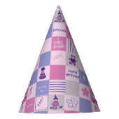 Chapeaux De Fètes Cute Birthday Squares – Pink modern Pattern (Devant)