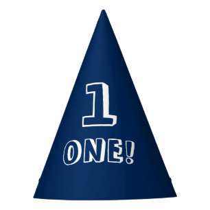 Chapeaux De Fètes Cute bleu marine bleu marine personnalisé numéro a