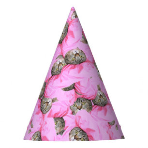 Chapeaux De Fètes Cute Chat dans un Motif Casquette rose Random