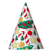 Chapeaux De Fètes Cute Christmas Pattern Party Hat (Devant)