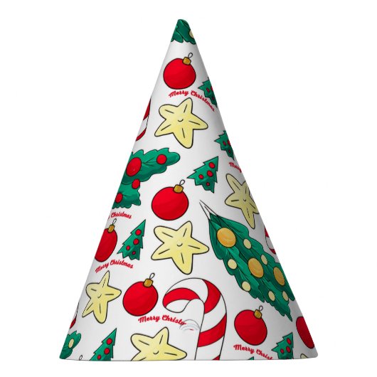 Chapeaux De Fètes Cute Christmas Pattern Party Hat (Droite)