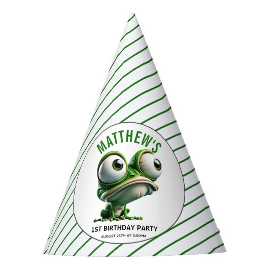 Chapeaux De Fètes Cute Crazy Frog Farm Theme 1st Birthday (Devant)