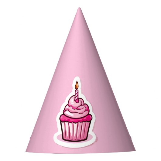 Chapeaux De Fètes Cute Cupcake Thème Anniversaire Fille Casquette Pe (Devant)