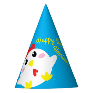 Chapeaux De Fètes Cute ferme de poulet Enfants 1er fête d'anniversai