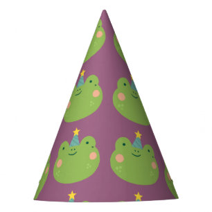 Chapeaux De Fètes Cute Frog coloré