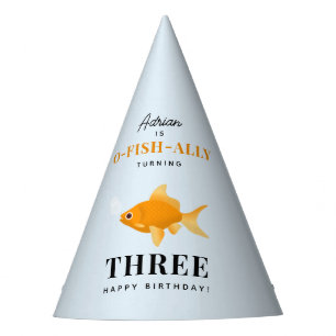 Chapeaux De Fètes Cute Goldfish Anniversaire de enfant de natation