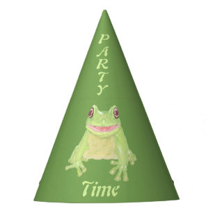 Chapeaux De Fètes Cute Green Tree Frog - Party Time! anniversaire.