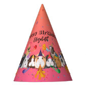 Chapeaux De Fètes Cute Guinea Pig Girl Anniversaire (Devant)