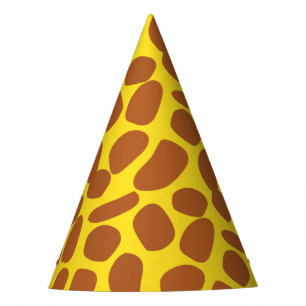 Chapeaux De Fètes Cute jaune girafe peau douce motif