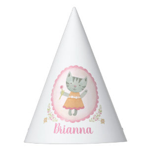 Chapeaux De Fètes Cute Kitty Cat Girl Casquette de fête d'anniversai