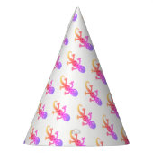 Chapeaux De Fètes Cute Little Rainbow Lizard Gecko Unicorn (Gauche)