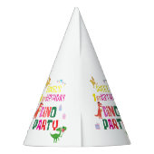 Chapeaux De Fètes Cute Modern Dino Dinosaur fête d'anniversaire pour (Dos)