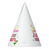 Chapeaux De Fètes Cute Modern Dino Dinosaur fête d'anniversaire pour (Gauche)