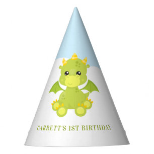 Chapeaux De Fètes Cute Personnalisé Boy Dragon 1er Anniversaire