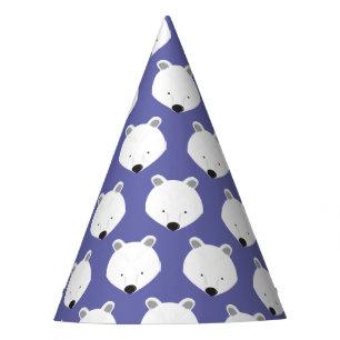 Chapeaux De Fètes Cute Polar Bear Purple Animal